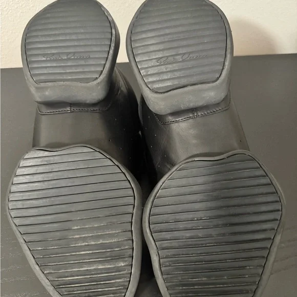 Rick Owens x Adidas Men's Black Leather Sneakers